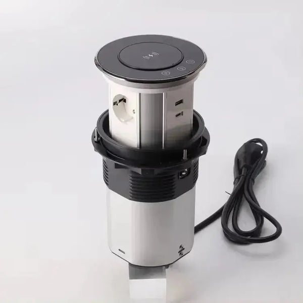 Zwart Glazen Design | Automatische pop-up stekkerdoos | USB en USB-C + 3 Stopcontacten Livolo Nederland B.V.