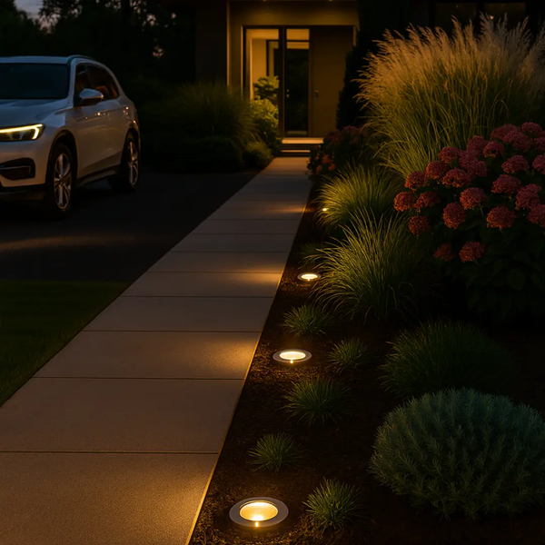 Papin de sol - 120 mm | Éclairage de jardin 12V | Branchez et jouez | IP65 | Chaud / blanc