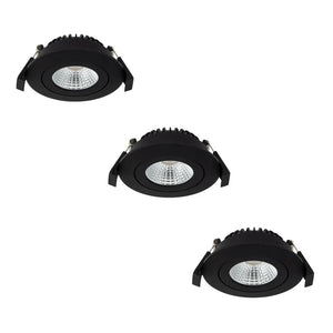 Inbouwspot | 3 Stuks | Zwart | Lage inbouwdiepte | IP54 | Kantelbaar | Rond | Ø 68mm Livolo Nederland B.V.