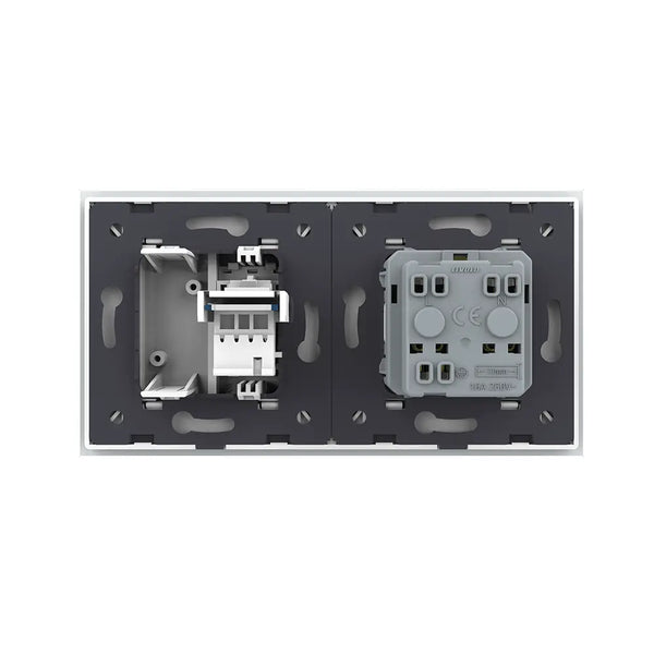 Livolo | Wit | SR+SR | Wandcontactdoos | Telefoon | Blindplaat | France Livolo Nederland B.V.