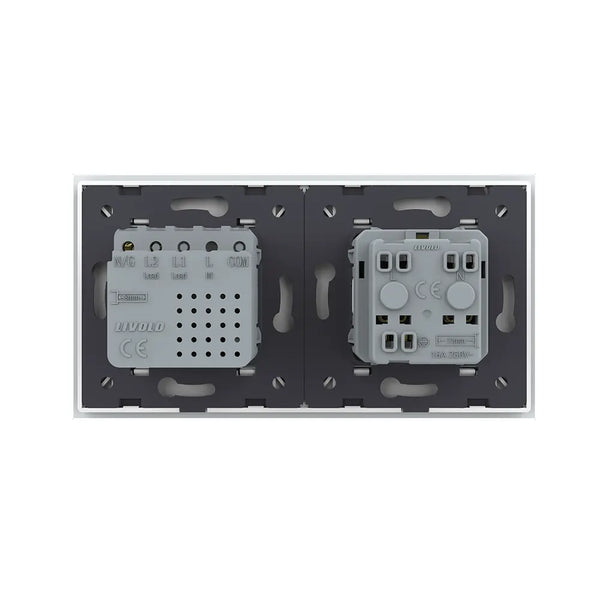 Livolo | Wit | SR+SR | Wandcontactdoos | USB + USB type C oplader | France Livolo Nederland B.V.