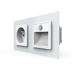 Livolo | Wit | SR+SR | Wandcontactdoos | Wandverlichting | Beweging en nacht sensor | France Livolo Nederland B.V.