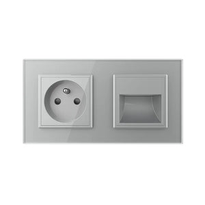 Livolo | Grijs | SR+SR | Wandcontactdoos | Wandverlichting | France Livolo Nederland B.V.