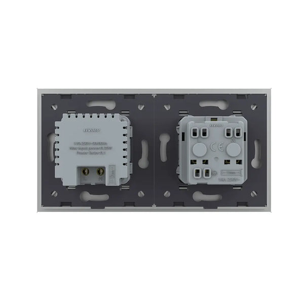 Livolo | Grijs | SR+SR | Wandcontactdoos | Wandverlichting | France Livolo Nederland B.V.