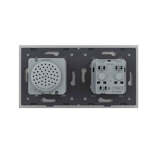 Livolo | Grijs | SR+SR | Wandcontactdoos | Bluetooth speaker | France Livolo Nederland B.V.