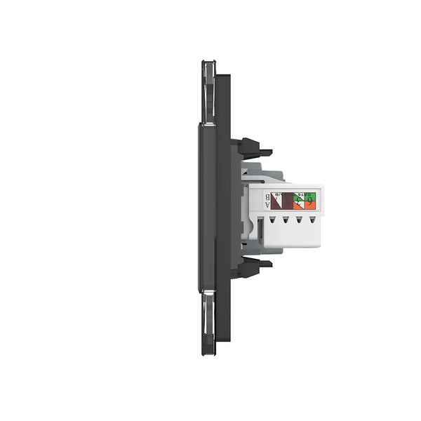 Livolo | Zwart | SR+SR | Wandcontactdoos | TV | Netwerk | France Livolo Nederland B.V.
