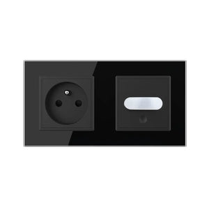 Livolo | Zwart | SR+SR | Wandcontactdoos | France | Bewegingsmelder | Aan/Uit Livolo Nederland B.V.