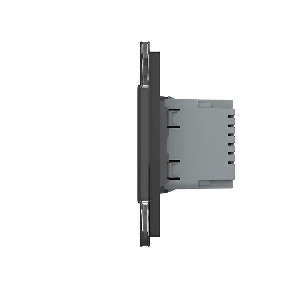 Livolo | Zwart | SR+SR | Wandcontactdoos | Wandverlichting | France Livolo Nederland B.V.