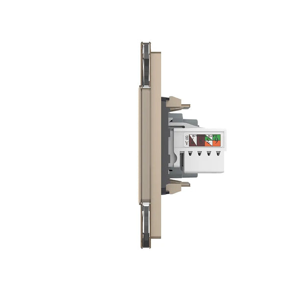 Livolo | Goud | SR+SR | Wandcontactdoos | TV | Netwerk | France Livolo Nederland B.V.