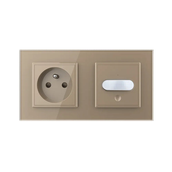 Livolo | Goud | SR+SR | Wandcontactdoos | France | Bewegingsmelder | Aan/Uit Livolo Nederland B.V.