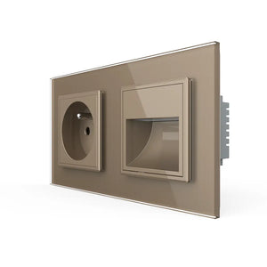 Livolo | Goud | SR+SR | Wandcontactdoos | Wandverlichting | France Livolo Nederland B.V.