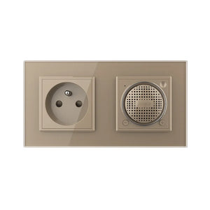 Livolo | Goud | SR+SR | Wandcontactdoos | Bluetooth speaker | France Livolo Nederland B.V.