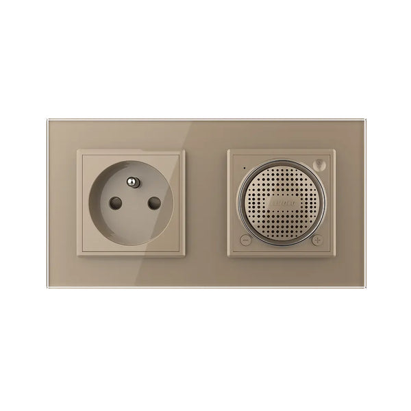 Livolo | Goud | SR+SR | Wandcontactdoos | Bluetooth speaker | France Livolo Nederland B.V.