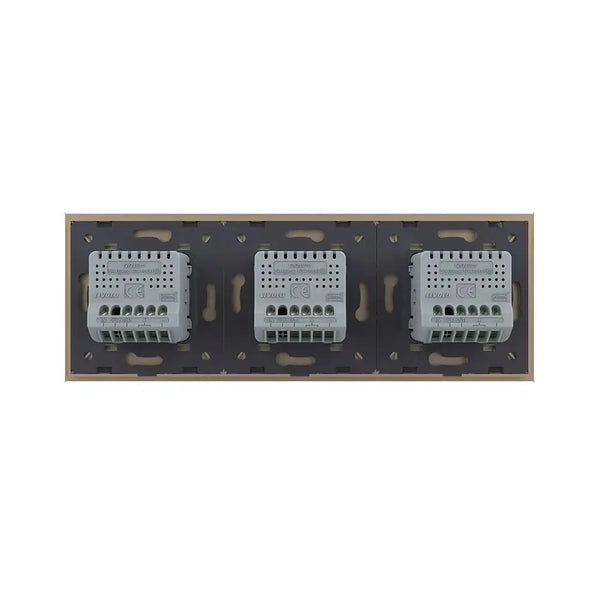 Livolo | Goud | 1+1+1 | Puls | 12 of 24V DC | Schakelaar Livolo Nederland B.V.