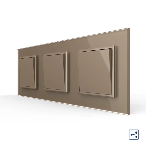 Livolo | Goud | 1+1+1 | Aan/Uit | Wissel | Wipschakelaar Livolo Nederland B.V.