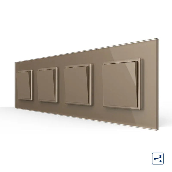 Livolo | Goud | 1+1+1+1 | Aan/Uit | Wissel | Wipschakelaar Livolo Nederland B.V.