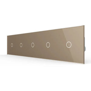 Livolo | Goud | 1+1+1+1+1 | Aan/Uit | 12 of 24V DC | Schakelaar Livolo Nederland B.V.