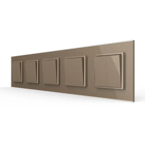 Livolo | Goud | 1+1+1+1+2 | Aan/Uit | Wipschakelaar Livolo Nederland B.V.