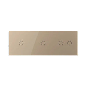 Livolo | Goud | 1+1+2 | Puls | 12 of 24V DC | Schakelaar Livolo Nederland B.V.