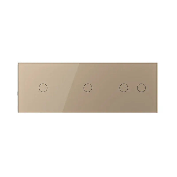 Livolo | Goud | 1+1+2 | Puls | 12 of 24V DC | Schakelaar Livolo Nederland B.V.