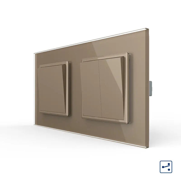 Livolo | Goud | 1+2 | Aan/Uit | Wissel | Wipschakelaar Livolo Nederland B.V.