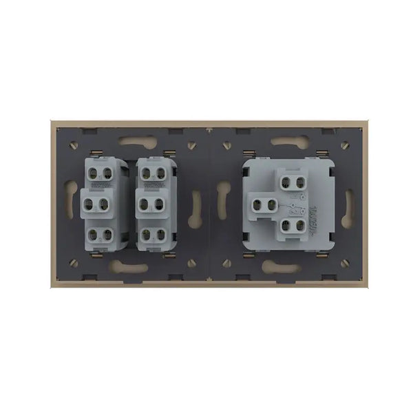 Livolo | Goud | 1+2 | Aan/Uit | Wissel | Wipschakelaar Livolo Nederland B.V.