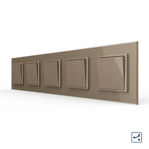 Livolo | Goud | 1+2+2+2+2 | Aan/Uit | Wissel | Wipschakelaar Livolo Nederland B.V.