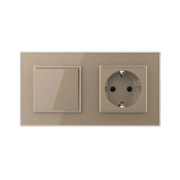 Livolo | Goud | 1+SR | Puls | Wipschakelaar met wandcontactdoos Livolo Nederland B.V.