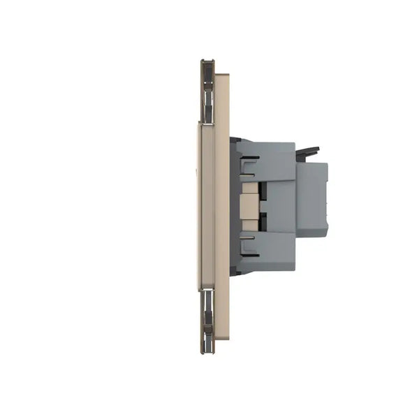 Livolo | Goud | 1+SR+SR | Puls | Wipschakelaar met dubbele wandcontactdoos Livolo Nederland B.V.