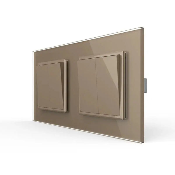 Livolo | Goud | 2+2 | Puls | Wipschakelaar Livolo Nederland B.V.