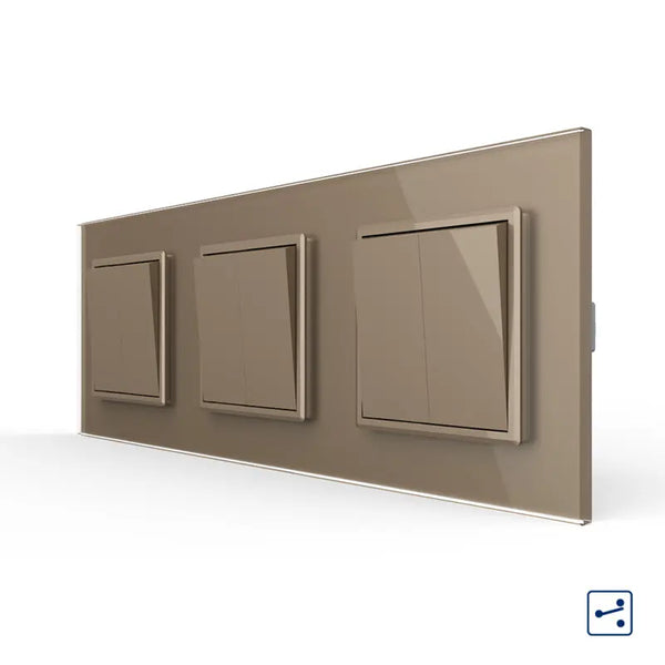 Livolo | Goud | 2+2+2 | Aan/Uit | Wissel | Wipschakelaar Livolo Nederland B.V.