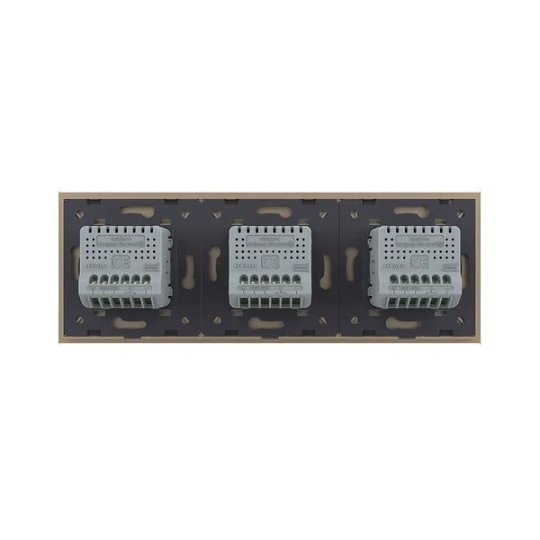 Livolo | Goud | 2+2+2 | Puls | 12 of 24V DC | Schakelaar Livolo Nederland B.V.