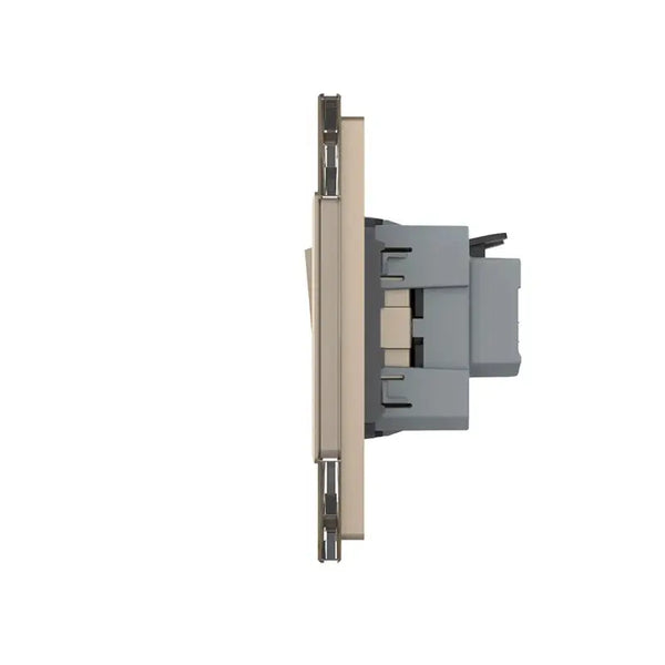 Livolo | Goud | 2+2+SR | Aan/Uit | Wipschakelaar met wandcontactdoos Livolo Nederland B.V.