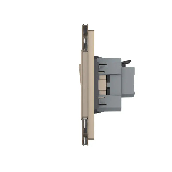Livolo | Goud | 2+2+SR | Aan/Uit | Wissel | Wipschakelaar met wandcontactdoos Livolo Nederland B.V.