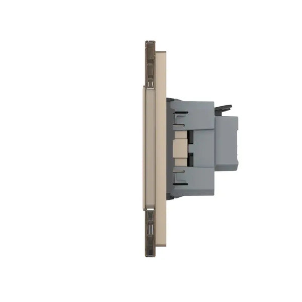 Livolo | Goud | 2+2+SR+SR+SR | Aan/Uit | Wipschakelaar met drie wandcontactdozen Livolo Nederland B.V.