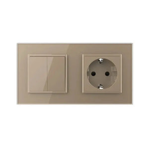 Livolo | Goud | 2+SR | Puls | Wipschakelaar met wandcontactdoos Livolo Nederland B.V.