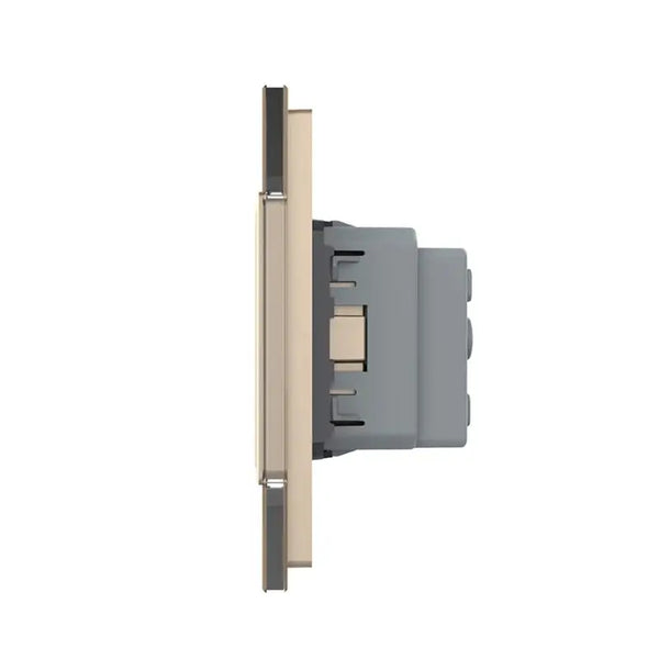 Livolo | Goud | 2+SR | Puls-potentiaal vrij contact | Schakelaar tweevoudig met wandcontactdoos Livolo Nederland B.V.