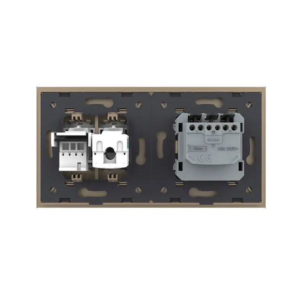 Livolo | Goud | SR+SR | Wandcontactdoos | Netwerk | Telefoon Livolo Nederland B.V.