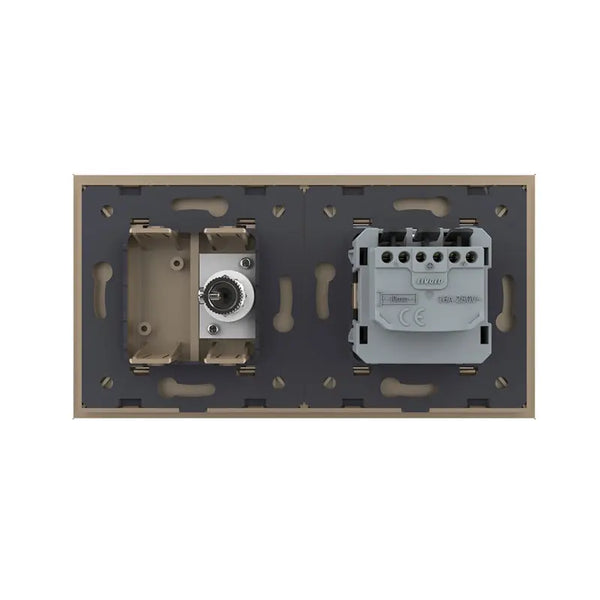 Livolo | Goud | SR+SR | Wandcontactdoos | TV aansluiting | Blindplaat Livolo Nederland B.V.