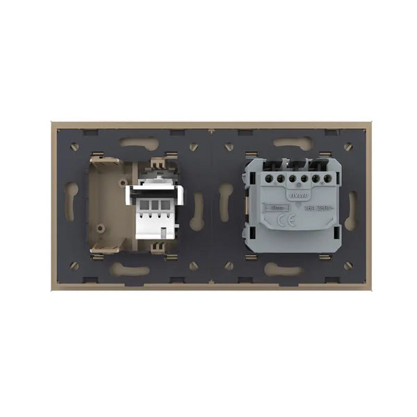 Livolo | Goud | SR+SR | Wandcontactdoos | Telefoon | Blindplaat Livolo Nederland B.V.