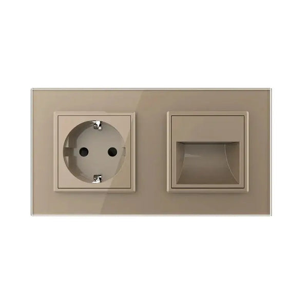 Livolo | Goud | SR+SR | Wandcontactdoos | Wandverlichting Livolo Nederland B.V.