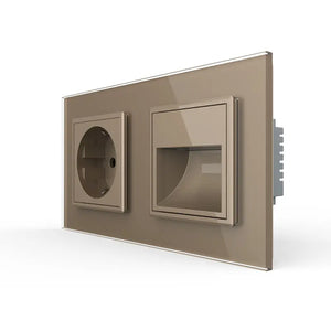 Livolo | Goud | SR+SR | Wandcontactdoos | Wandverlichting Livolo Nederland B.V.