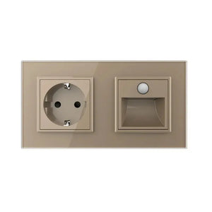 Livolo | Goud | SR+SR | Wandcontactdoos | Wandverlichting | Beweging en nacht sensor Livolo Nederland B.V.
