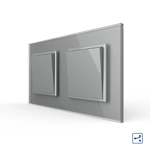 Livolo | Grijs | 1+1 | Aan/Uit | Wissel | Wipschakelaar Livolo Nederland B.V.