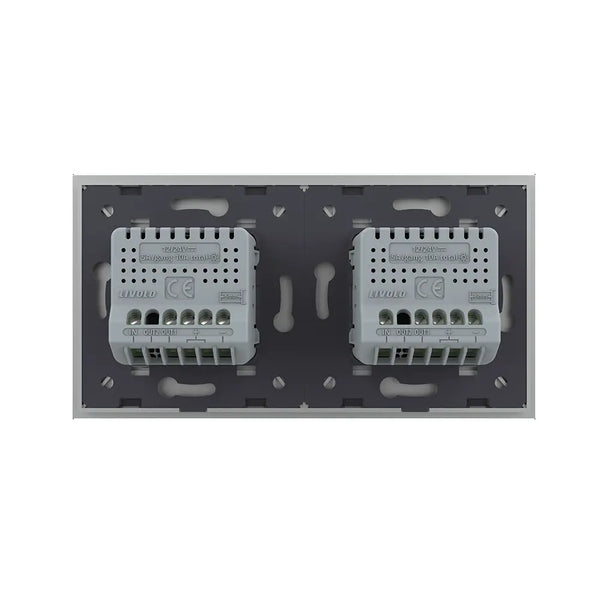 Livolo | Grijs | 1+1 | Puls | 12 of 24V DC | Schakelaar Livolo Nederland B.V.