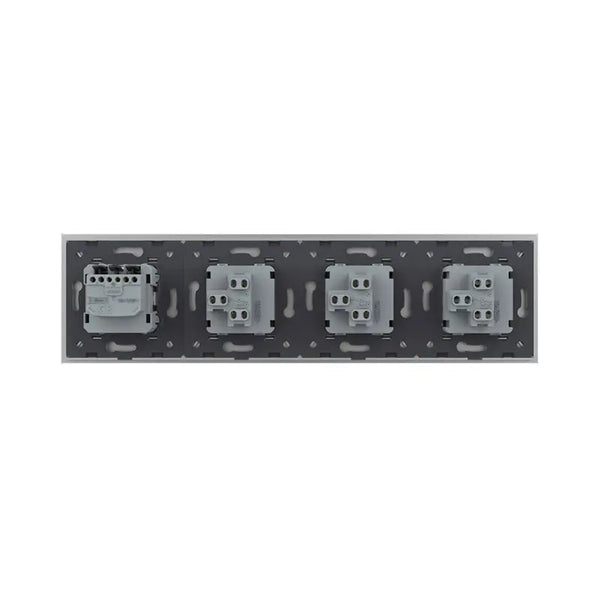 Livolo | Grijs | 1+1+1+SR | Aan/Uit | Wissel | Wipschakelaar met wandcontactdoos Livolo Nederland B.V.