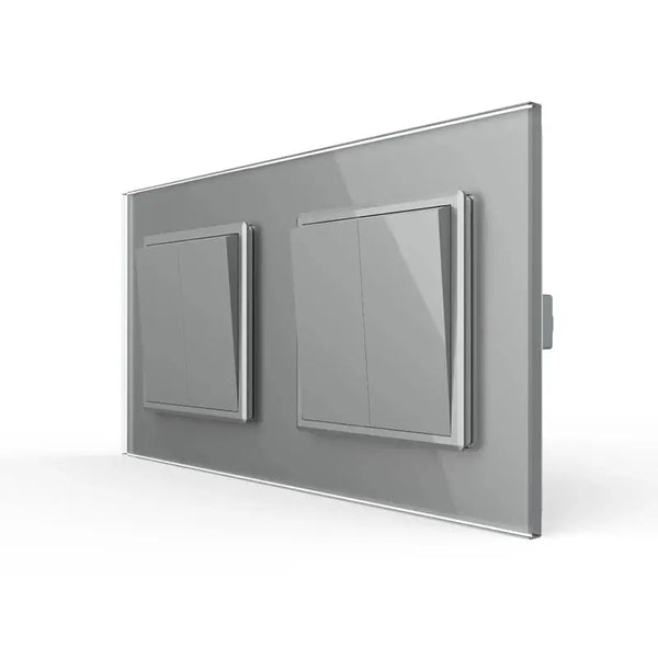 Livolo | Grijs | 2+2 | Aan/Uit | Wipschakelaar Livolo Nederland B.V.