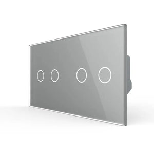 Livolo | Grijs | 2+2 | Puls | Schakelaar Livolo Nederland B.V.