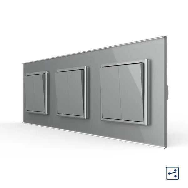 Livolo | Grijs | 2+2+2 | Aan/Uit | Wissel | Wipschakelaar Livolo Nederland B.V.