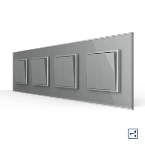 Livolo | Grijs | 2+2+2+2 | Aan/Uit | Wissel | Wipschakelaar Livolo Nederland B.V.